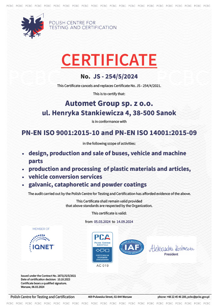 2025 Integrated Management System Certificate